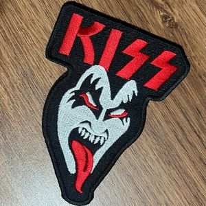 Kiss Band Patch iron on Gene Simmons Tongue DIY